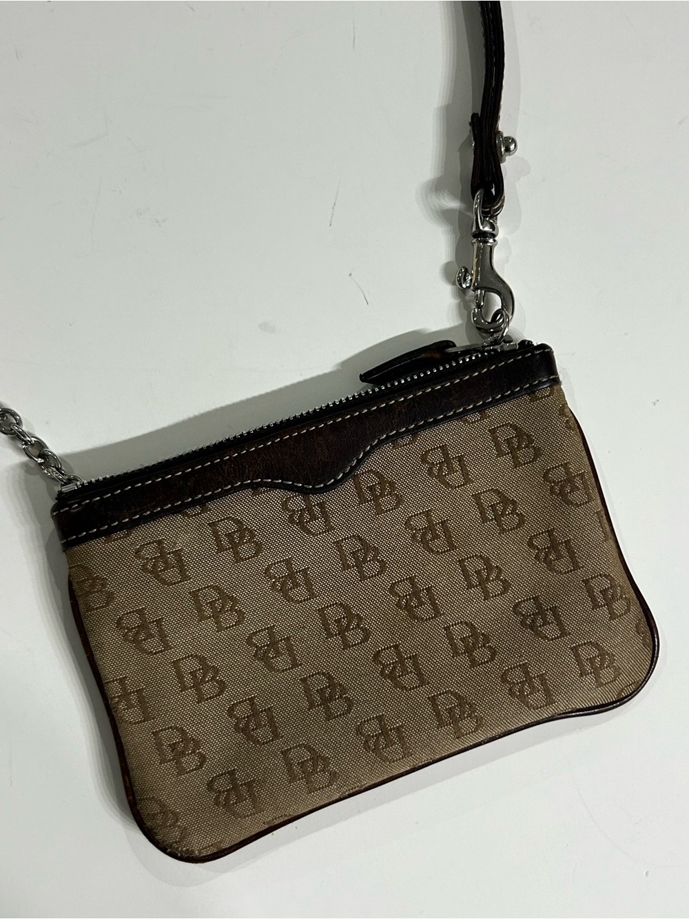 Dooney & Bourke Brown Monogram Wristlet